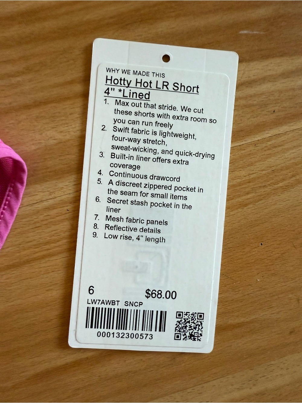 Ladies Lululemon Hotty Hot Low Rise Shorts - 4” Inseam - Sonic Pink - Sz 6 - Picture 2 of 14